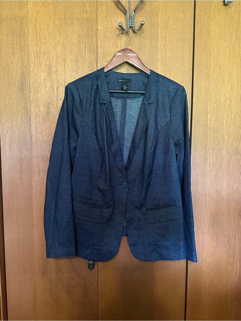 Lane Bryant Navy Single-Button Blazer